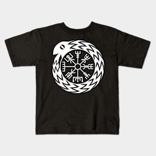 Vegvisir Jormungandr Norse Mythology T-shirt Kids T-Shirt